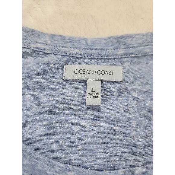 Ocean & Coast‎ Ling Sleeve Tshirt Heather Blue Large With Tree Crest Ladies - Picture 2 of 9